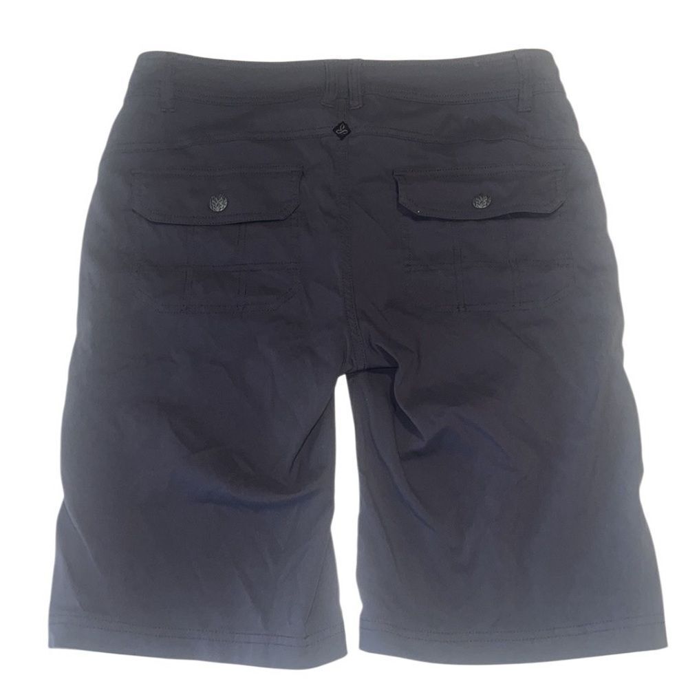 Prana Grey Nylon Solid Cargo Drawstring Button Sh… - image 3